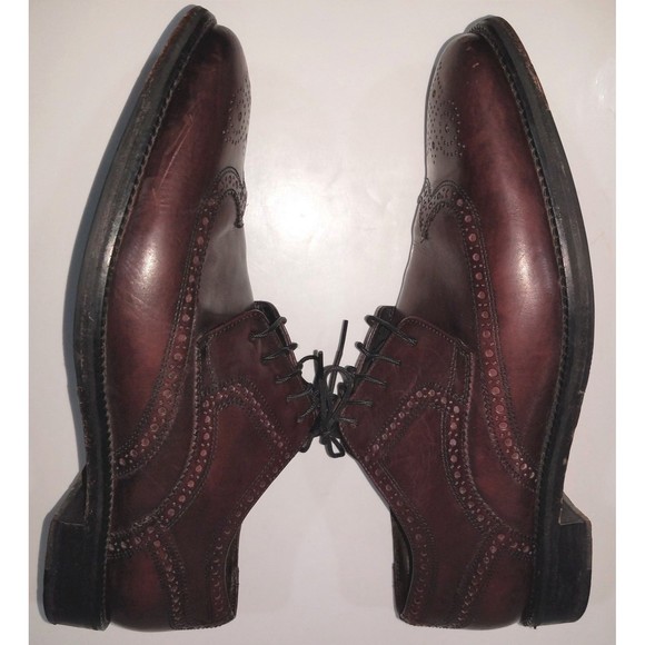 Cole Haan Wing Tip Oxfords Leather Shoes Mens Size 10 M Burgundy main image 4